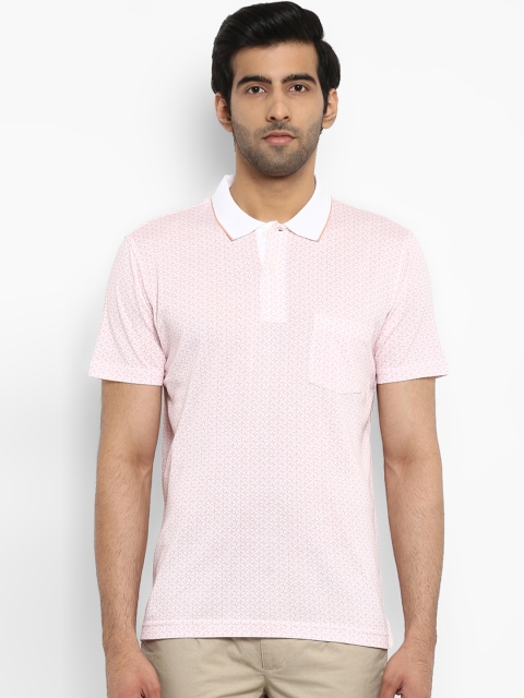 

ColorPlus Men Pink Printed Polo Collar T-shirt