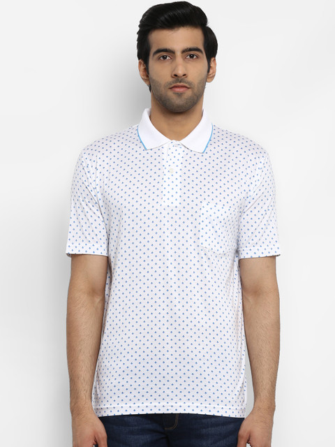 

ColorPlus Men White Printed Polo Collar T-shirt