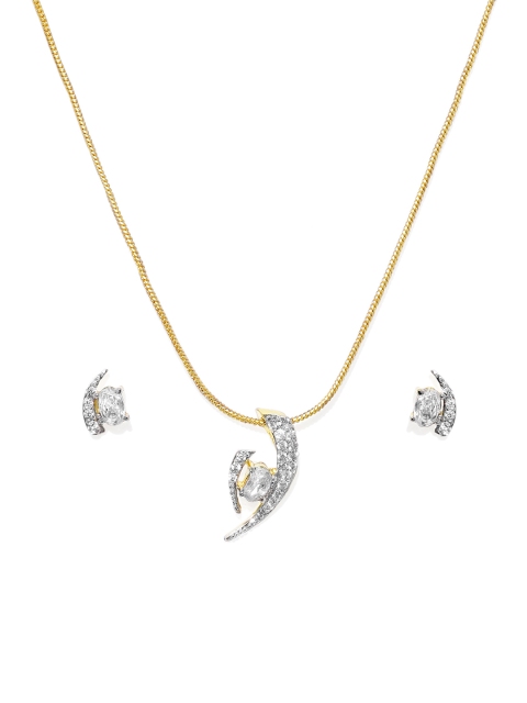 

Zaveri Pearls Women Gold-Toned Cubic Zirconia Jewellery Set