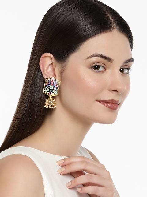

Zaveri Pearls Gold-Plated Dome Shaped Jhumkas