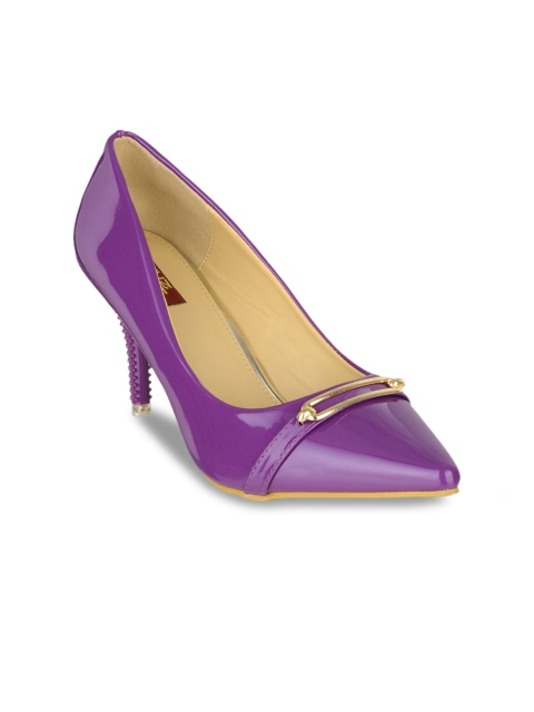 

SHUZ TOUCH Women Purple Solid Pumps