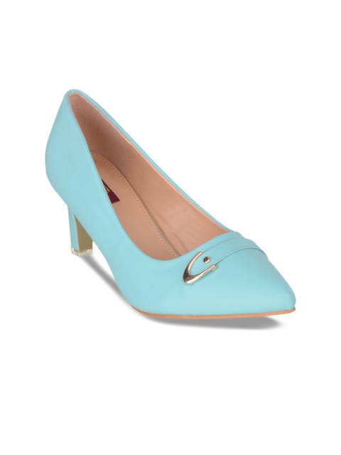 

SHUZ TOUCH Women Blue Solid Pumps
