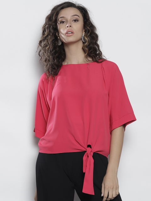 

DOROTHY PERKINS Women Pink Solid Boxy Top