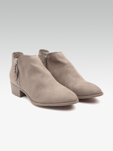 

DOROTHY PERKINS Women Brown Solid Heeled Boots