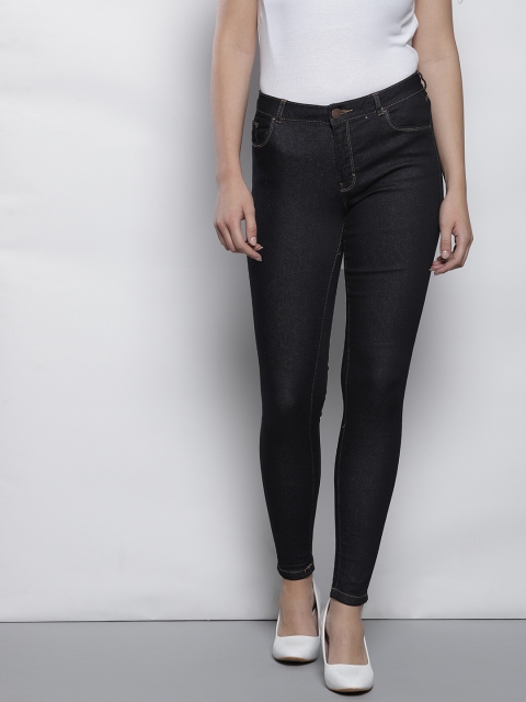

DOROTHY PERKINS Women Navy Blue Regular Fit Mid-Rise Clean Look Stretchable Jeans