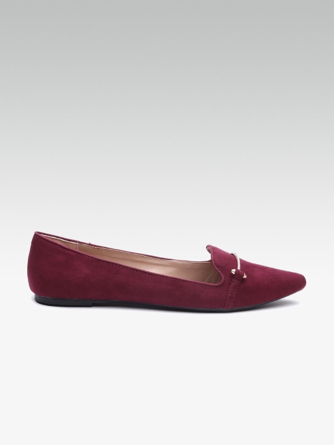 

DOROTHY PERKINS Women Maroon Solid Ballerinas