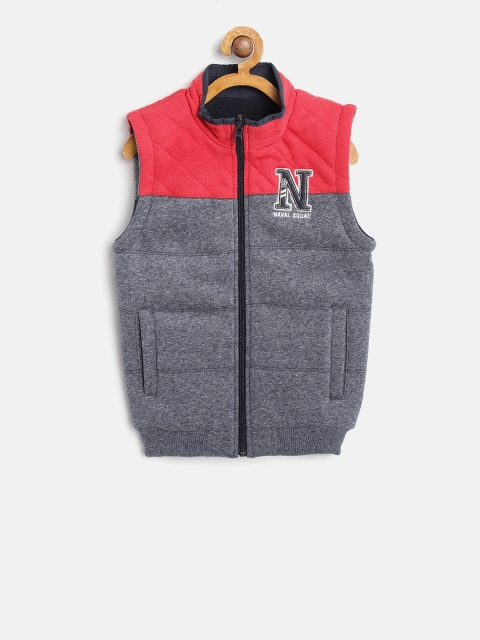 

Octave Boys Navy Blue & Red Striped Reversible Tailored Jacket