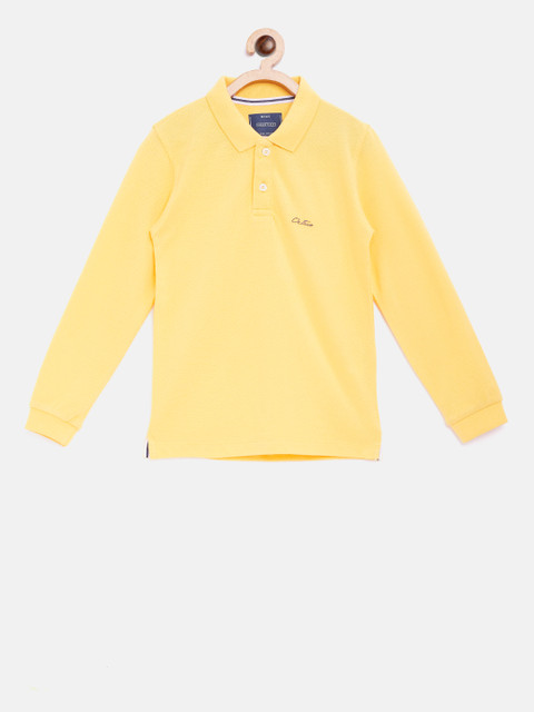 

Octave Boys Yellow Solid Polo Collar T-shirt