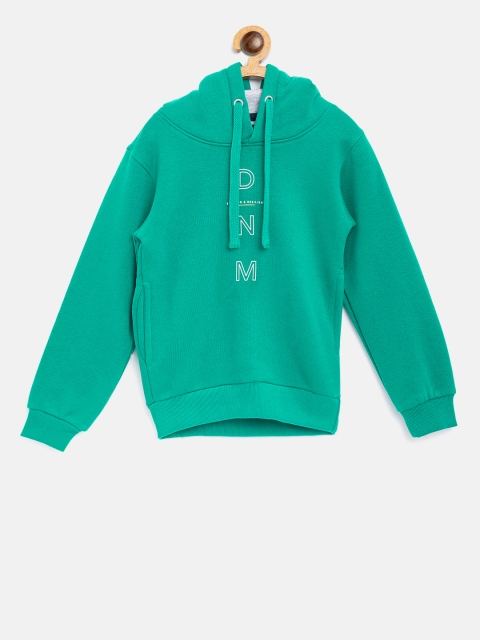 

Octave Boys Green Solid Hooded Sweatshirt