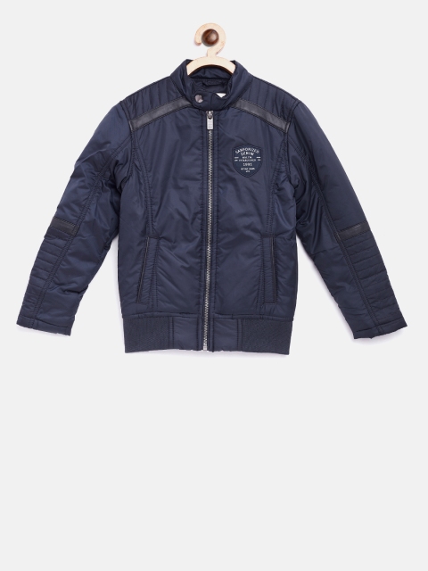 

Octave Boys Navy Blue Solid Padded Jacket