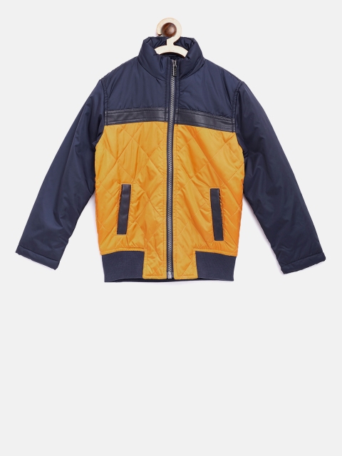 

Octave Boys Mustard Yellow & Navy Colourblocked Padded Jacket