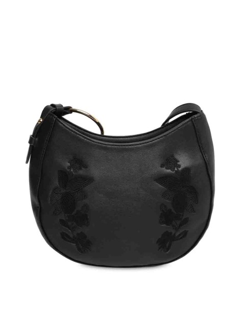 

DOROTHY PERKINS Black Embroidered Detail Sling Bag