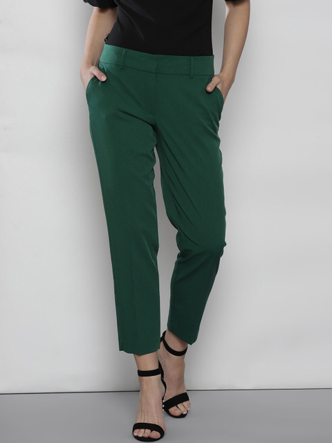 

DOROTHY PERKINS Women Green Regular Fit Solid Trousers
