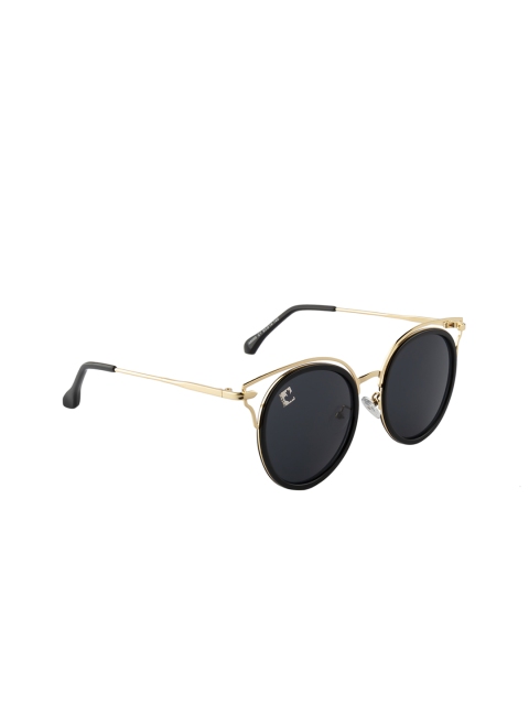 

Clark N Palmer Unisex Round Sunglasses CNP-A8098-C1, Black