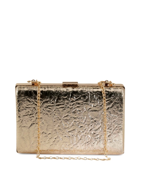 

Kazo Women Gold-Toned Leather Textured Clutch