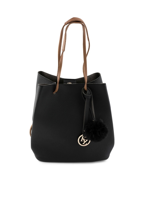 

Kazo Black Solid Handheld Bag