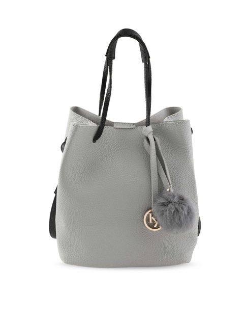 

Kazo Grey Solid Handheld Bag