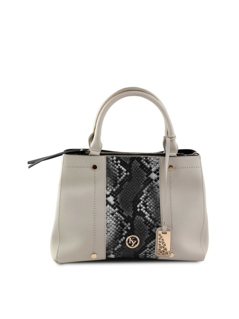 

Kazo Off-White Printed Handheld Bag