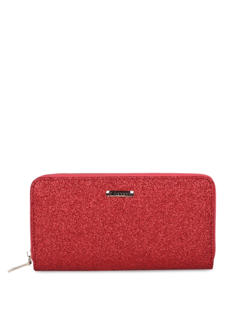 

GIORDANO Women Red Textured Zip Around Wallet