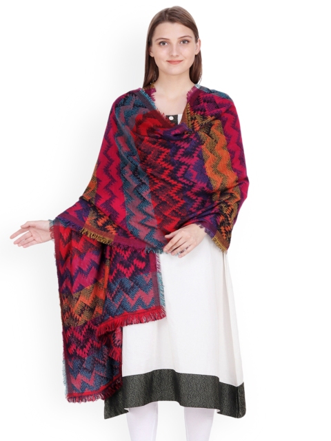 

Anekaant Women Multicoloured Woven Design Jacquard Shawl, Multi