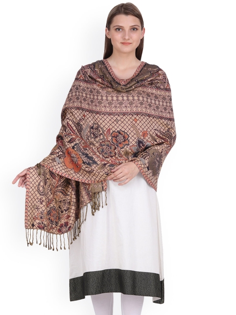 

Anekaant Women Brown Woven Design Jacquard Shawl