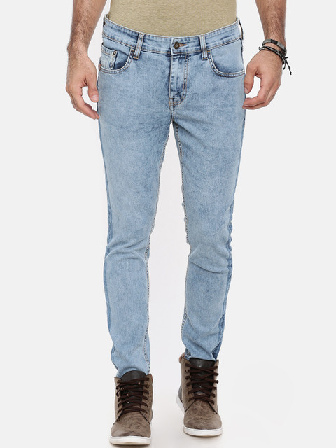

Breakbounce Men Blue Skinny Fit Mid-Rise Clean Look Stretchable Jeans