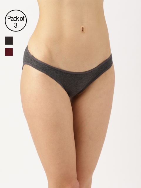 

DressBerry Women Pack of 3 Ultrasoft Cotton Bikini Briefs DB- BR-PK3-002C, Maroon
