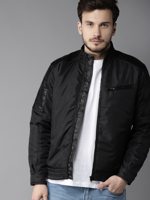 

Moda Rapido Men Black Solid Padded Jacket