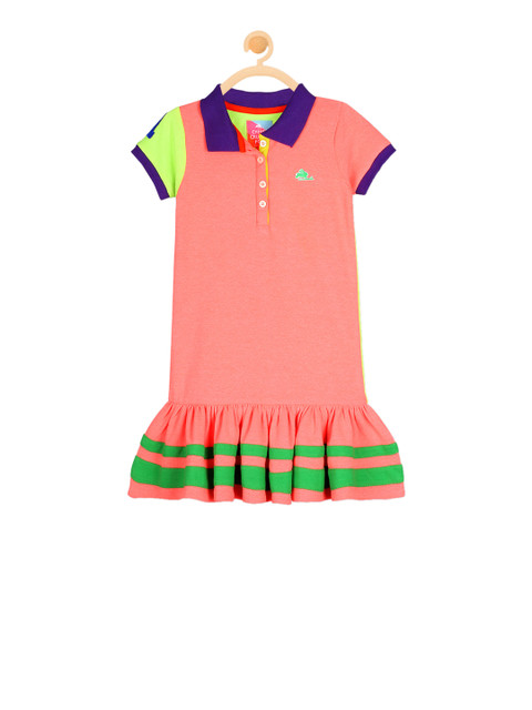 

Cherry Crumble Girls Pink Striped Shirt Dress