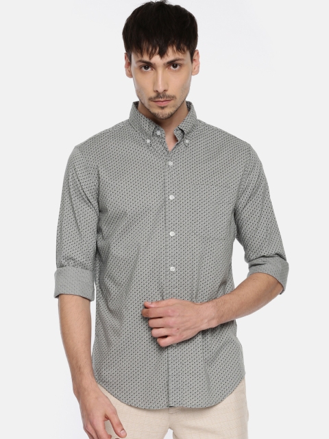 

AMERICAN EAGLE OUTFITTERS Men Grey Regular Fit Printed Casual Shirt