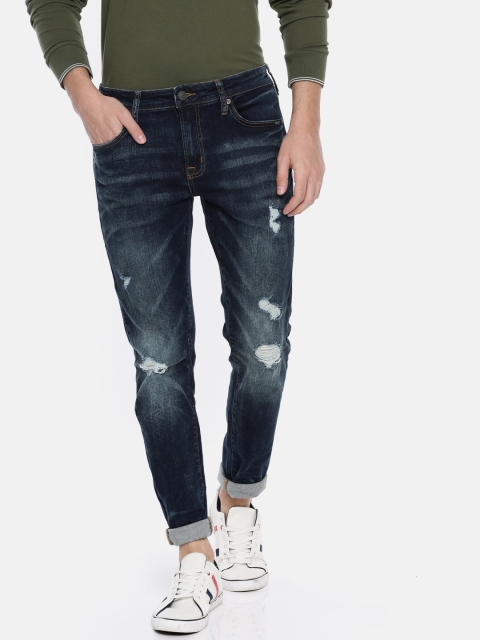 

AMERICAN EAGLE OUTFITTERS Men Blue Skinny Fit Mid-Rise Mildly Distressed Stretchable Jeans