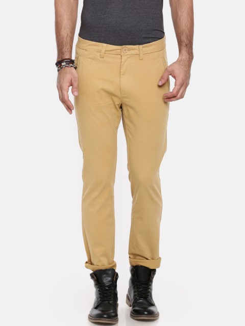 

Breakbounce Men Beige Slim Fit Solid Chinos