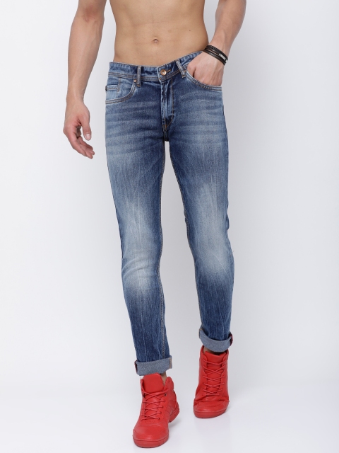 

LOCOMOTIVE Men Blue Slim Fit Mid-Rise Clean Look Stretchable Jeans