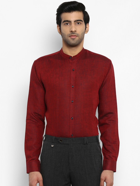 

Park Avenue Men Red Slim Fit Solid Formal Shirt