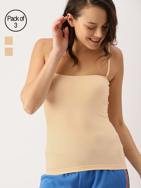 

DressBerry Women Pack of 3 Solid Camisoles DB-CAM-PK3-011B, Nude