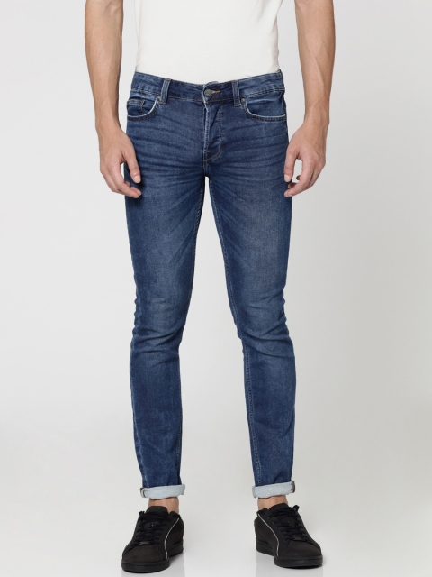 

ONLY & SONS Men Blue Slim Fit Mid-Rise Clean Look Jeans