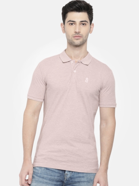 

ONLY & SONS Men Pink Solid Polo T-shirt