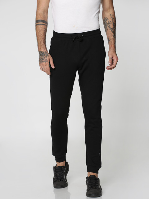

ONLY & SONS Men Black Solid Regular Fit Joggers