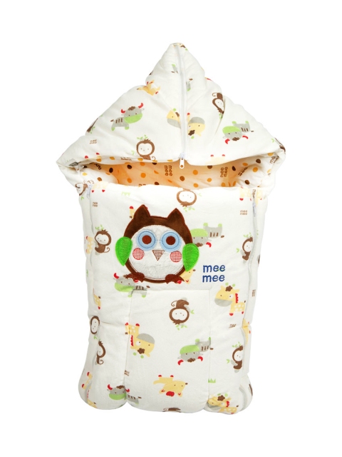

MeeMee Kids Cream-Coloured Printed Cozy Carry Nest Bag