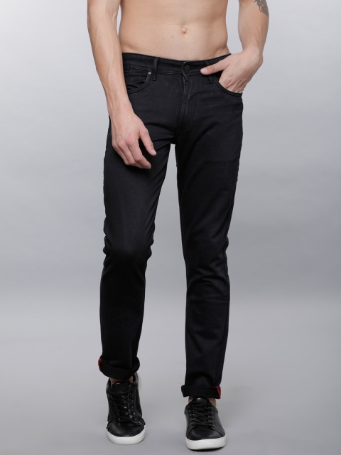 

LOCOMOTIVE Men Black Slim Fit Mid-Rise Clean Look Stretchable Jeans