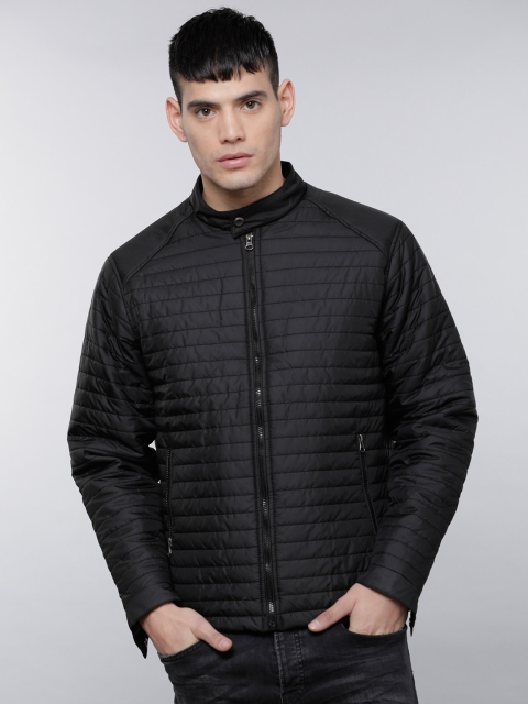 

LOCOMOTIVE Men Black Solid Padded Jacket