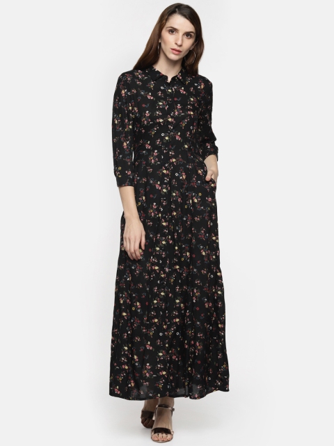 

Annabelle by Pantaloons Women Black Printed Maxi Dress