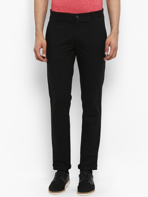 

Parx Men Black Tapered Fit Solid Chinos