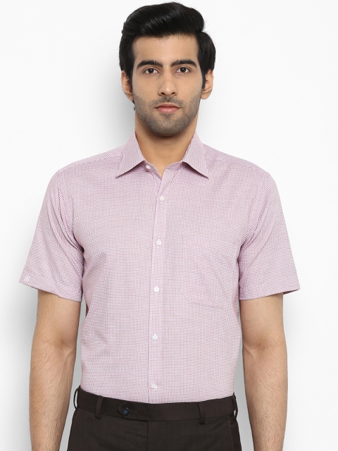 

Raymond Men Red & White Regular Fit Checked Casual Shirt