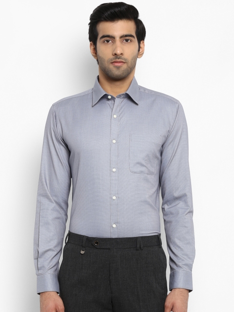 

Raymond Men Grey Slim Fit Self Design Formal Shirt