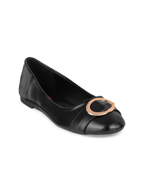 

SHUZ TOUCH Women Black Solid Synthetic Ballerinas