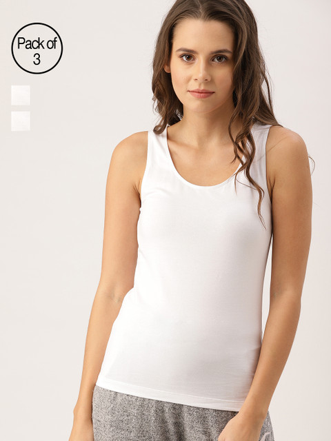 

DressBerry Women Pack of 3 Camisoles 016C, White
