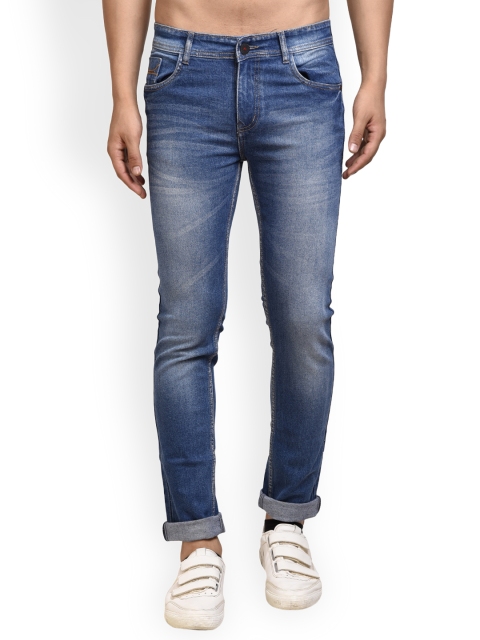 

FEVER Men Blue Slim Fit Mid-Rise Clean Look Stretchable Jeans