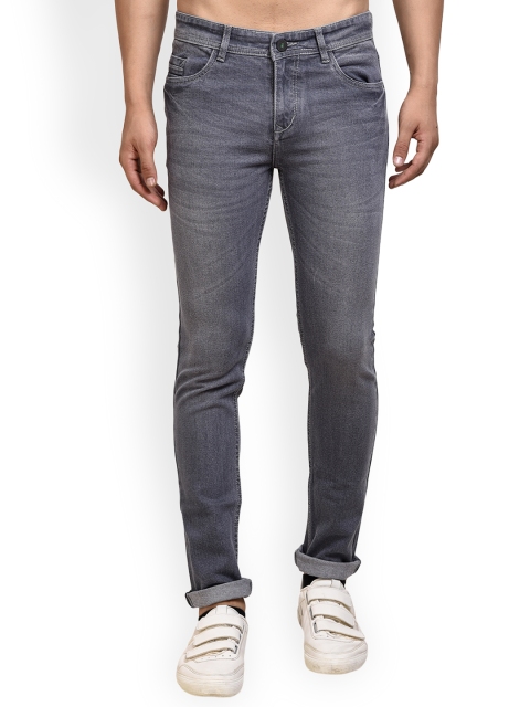 

FEVER Men Grey Slim Fit Mid-Rise Clean Look Stretchable Jeans