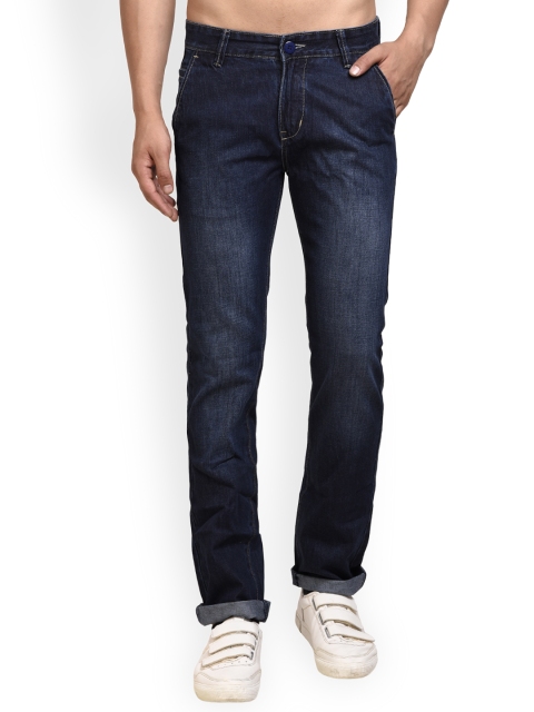 

FEVER Men Navy Blue Straight Fit Mid-Rise Clean Look Jeans